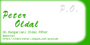 peter oldal business card